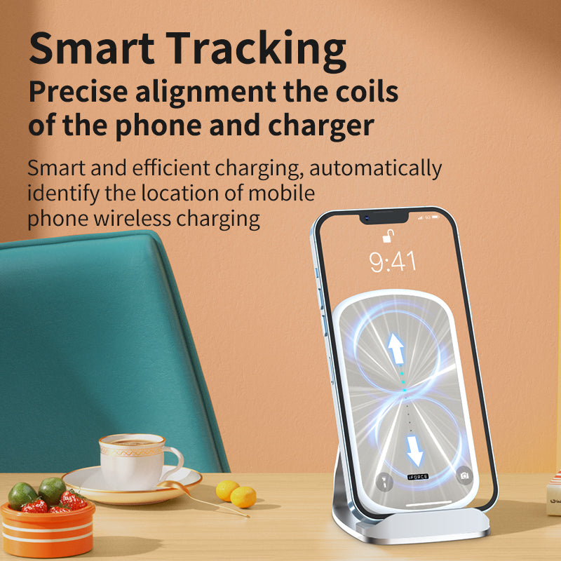 T1 ICHECKEY 15W Wireless Chargers Auto Scan Coil Wireless Charging Stand For iPhone/Samsung