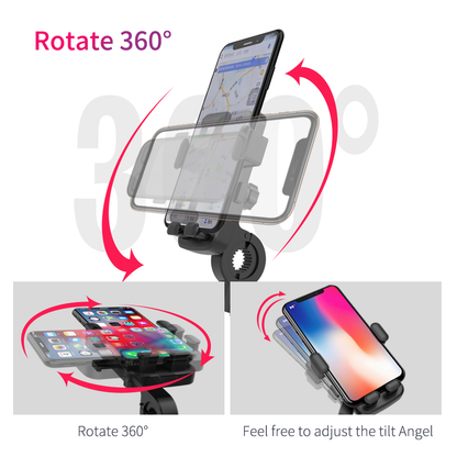 M1 Universal Bike Mount Holder Outdoor Sport Mountain Bike/Motorcycle/E-scooter Handlebar Stand for All Smartphone