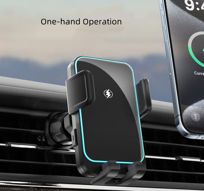 W8 Mini Wireless Car Charger 15W Single Coil Telephone Airvent Mount Wireless Chargers for iPhone/Samsung