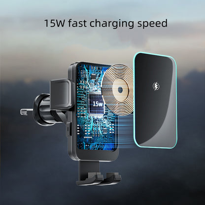 W8 Mini Wireless Car Charger 15W Single Coil Telephone Airvent Mount Wireless Chargers for iPhone/Samsung